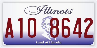 IL license plate A108642