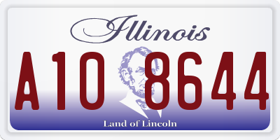 IL license plate A108644