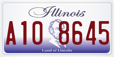 IL license plate A108645