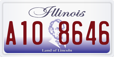 IL license plate A108646