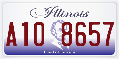IL license plate A108657
