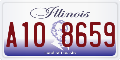 IL license plate A108659