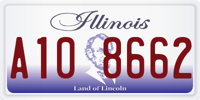 IL license plate A108662