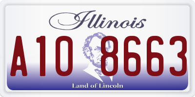 IL license plate A108663