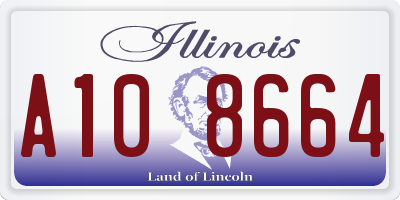 IL license plate A108664
