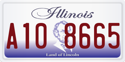 IL license plate A108665