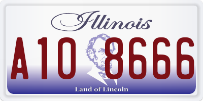 IL license plate A108666