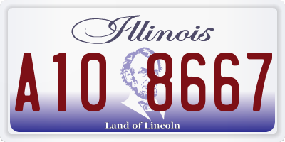 IL license plate A108667