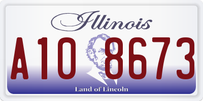 IL license plate A108673