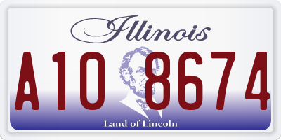 IL license plate A108674
