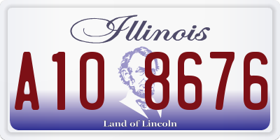 IL license plate A108676