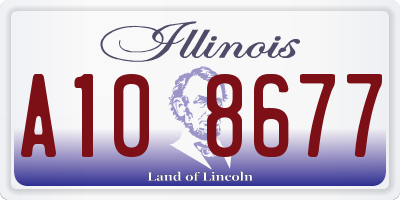 IL license plate A108677