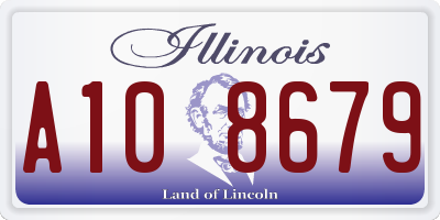 IL license plate A108679