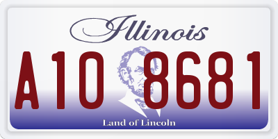 IL license plate A108681