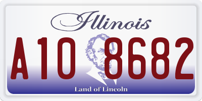 IL license plate A108682