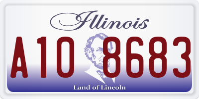 IL license plate A108683