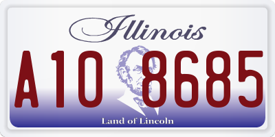 IL license plate A108685
