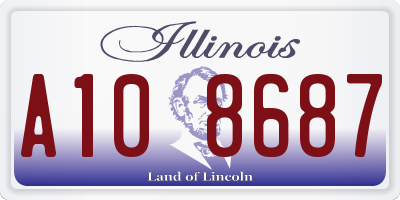 IL license plate A108687