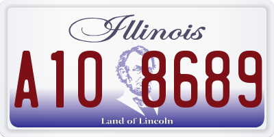 IL license plate A108689
