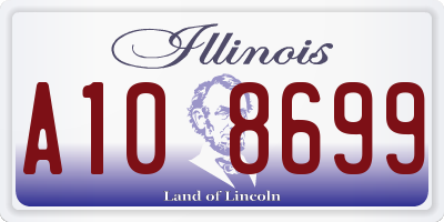 IL license plate A108699