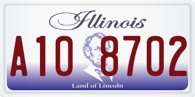 IL license plate A108702