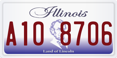 IL license plate A108706