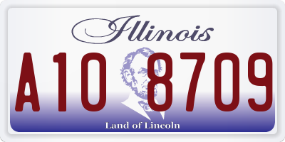 IL license plate A108709