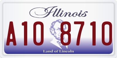 IL license plate A108710