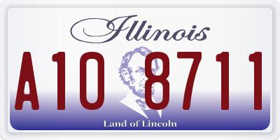IL license plate A108711