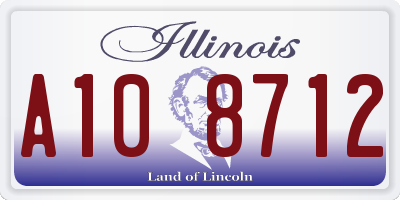IL license plate A108712
