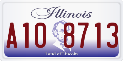 IL license plate A108713