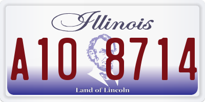 IL license plate A108714