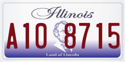 IL license plate A108715