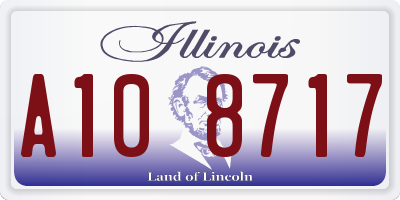 IL license plate A108717