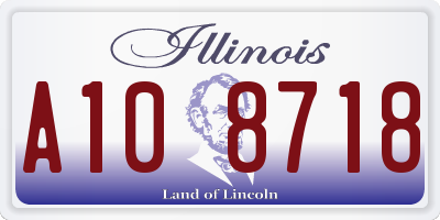 IL license plate A108718