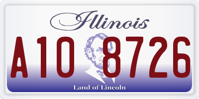 IL license plate A108726