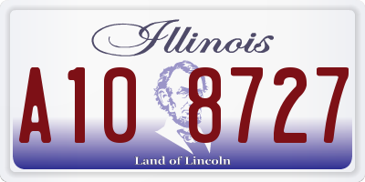 IL license plate A108727