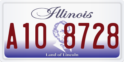 IL license plate A108728