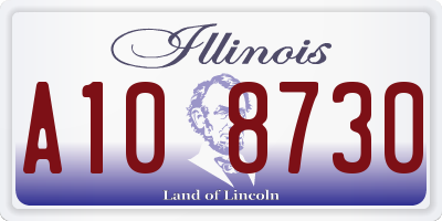 IL license plate A108730