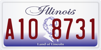 IL license plate A108731
