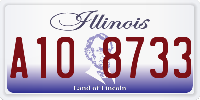 IL license plate A108733