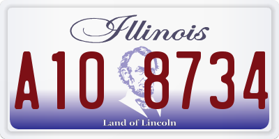 IL license plate A108734