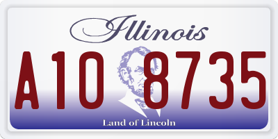 IL license plate A108735