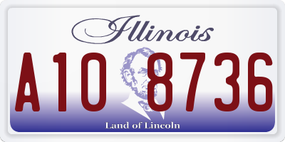 IL license plate A108736