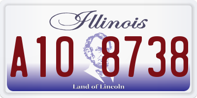 IL license plate A108738