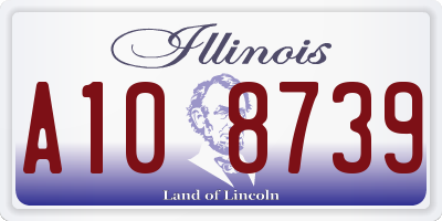 IL license plate A108739