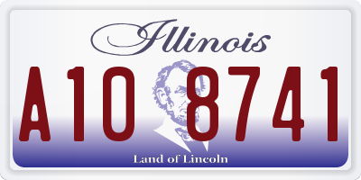 IL license plate A108741
