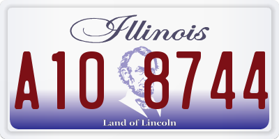 IL license plate A108744