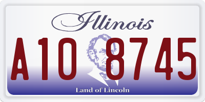 IL license plate A108745