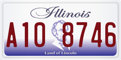 IL license plate A108746